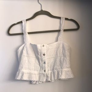 White crop top